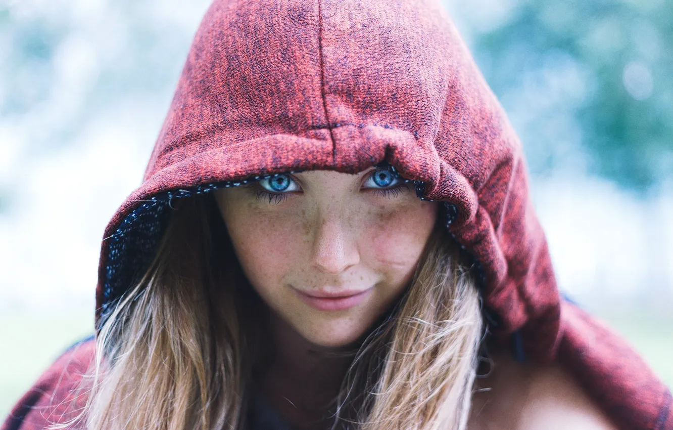 Photo wallpaper girl, Model, long hair, photo, blue eyes, bokeh, lips, face