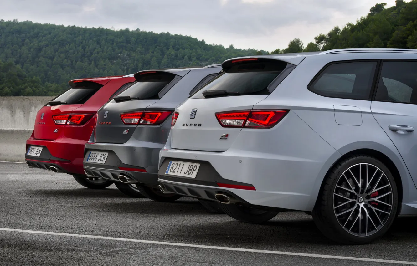 Photo wallpaper back, Seat, 2015, Leon Cupra ST, station wagons