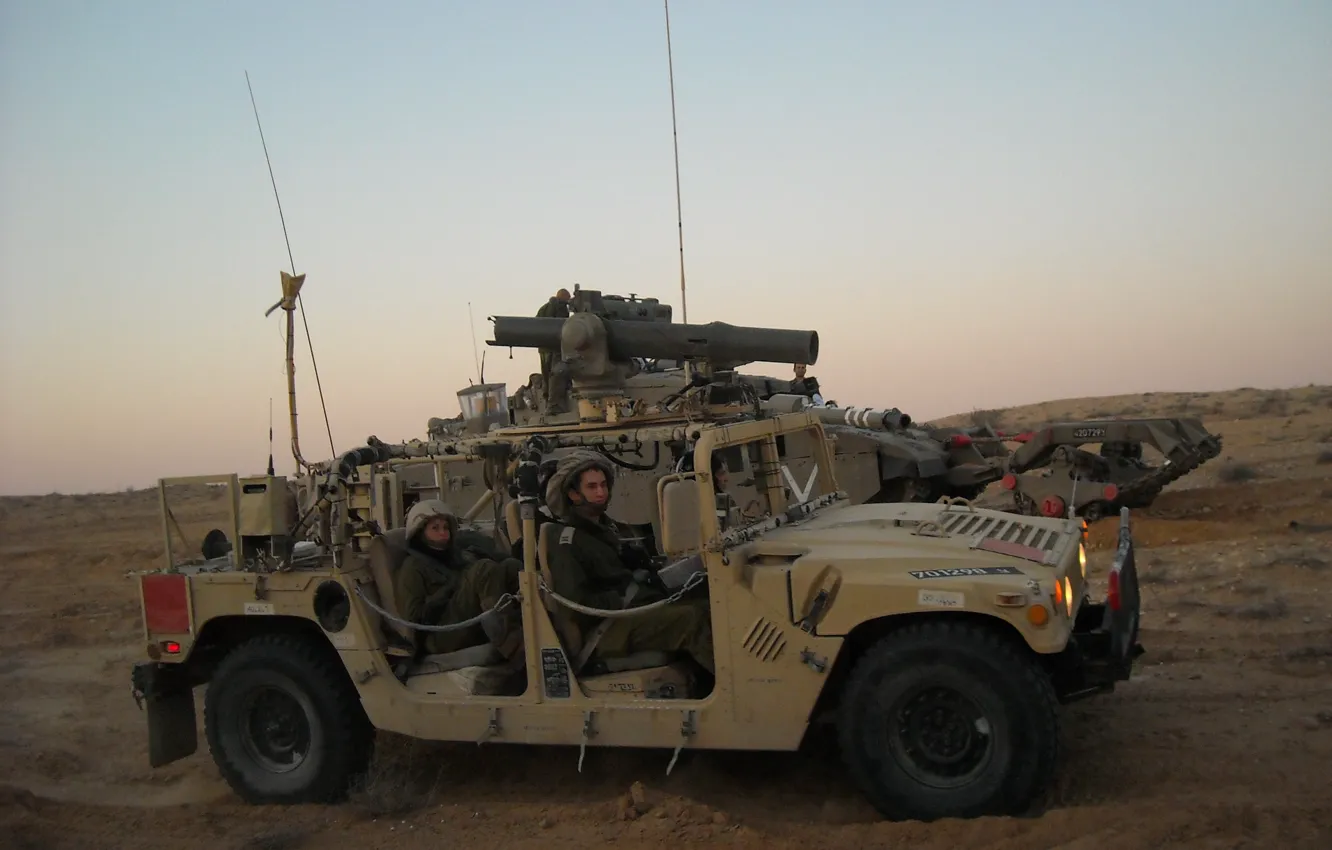 Photo wallpaper soldier, desert, military, weapon, sand, armored, suna, war material