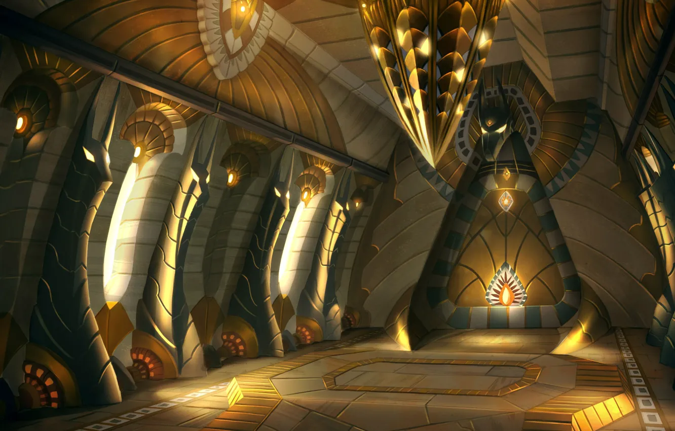 Photo wallpaper the room, arch, Zak Storm, Egyptian room