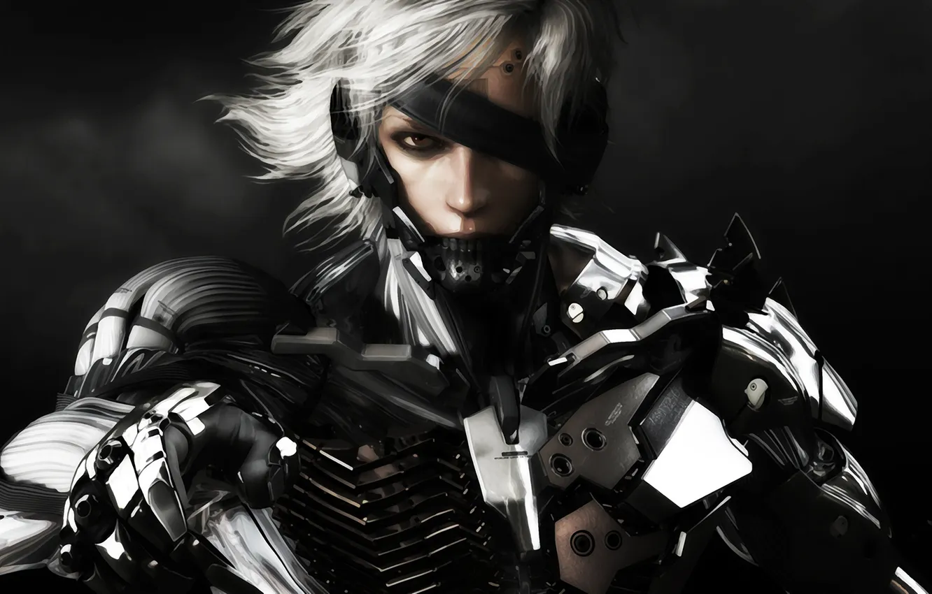 Photo wallpaper metal, robot, art, guy, Raiden, Metal Gear Rising, Guilherme Gumption