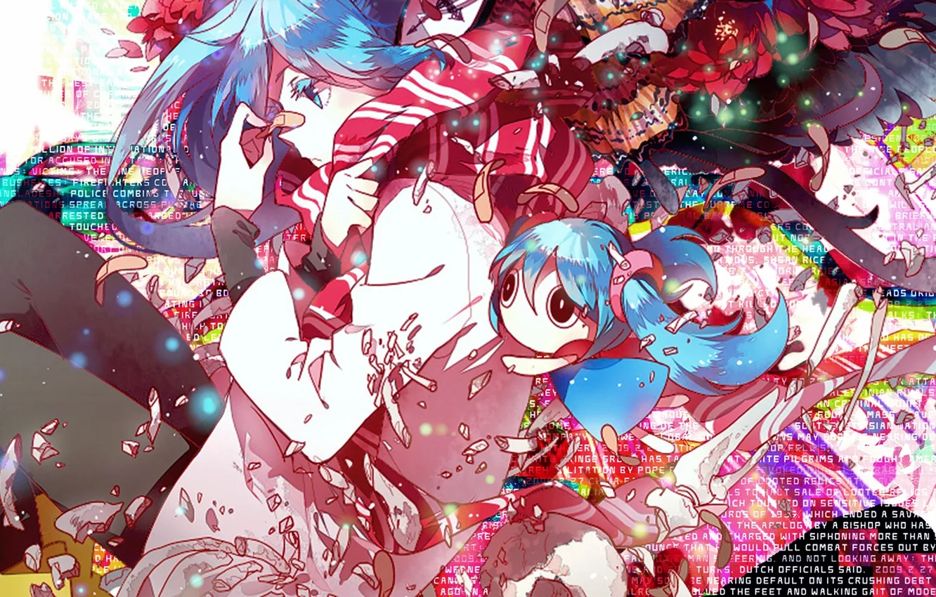 Photo wallpaper fragments, bones, girl, the patch