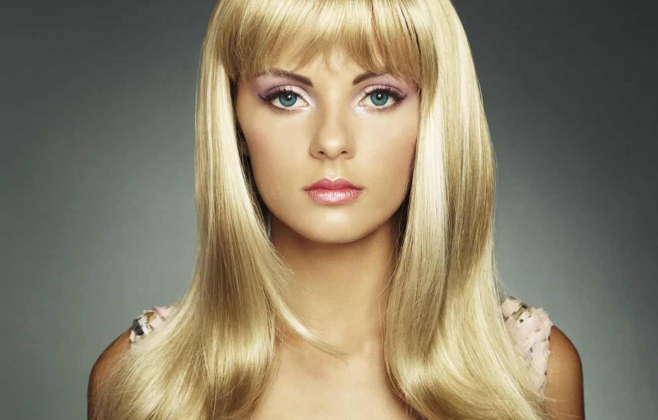 Photo wallpaper look, girl, photo, model, makeup, blonde