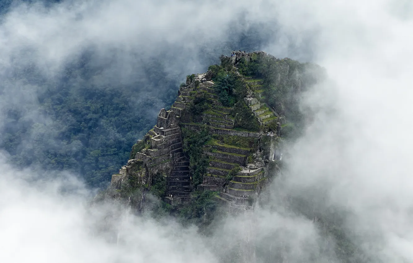 Photo wallpaper clouds, the view from the top, the ancient city, Peru, Machu Picchu, Grand, Gil Alexander, …