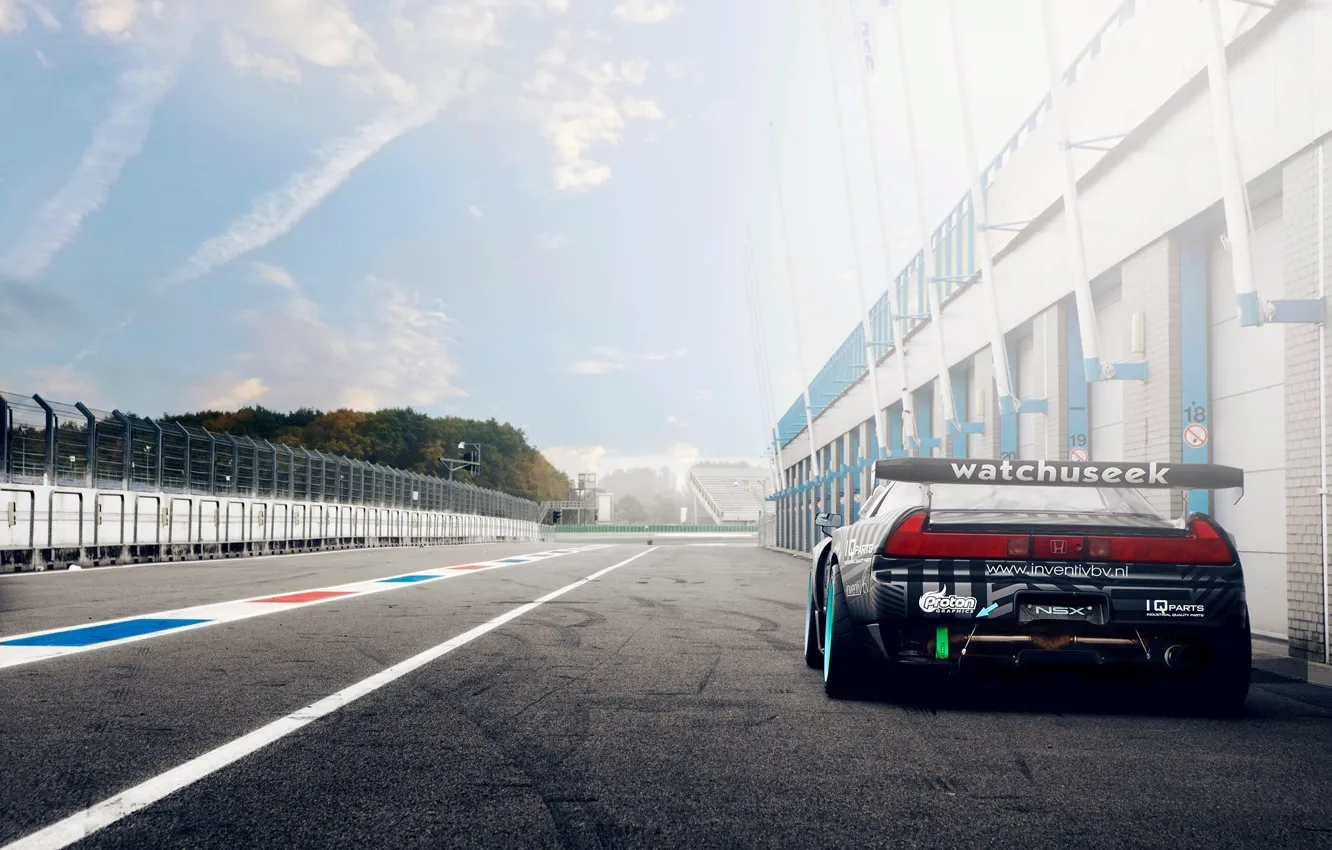 Photo wallpaper Germany, track, Honda NSX, Time Attack Racecar