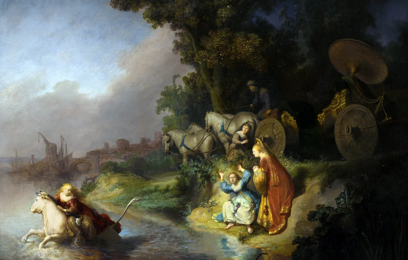 Photo wallpaper picture, The Rape Of Europa, mythology, Rembrandt van Rijn