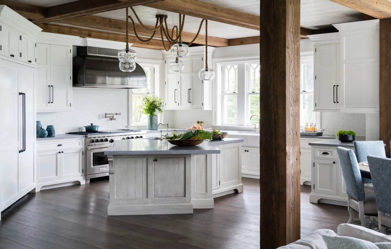 Photo wallpaper interior, kitchen, dining room, Kitchen classical revival