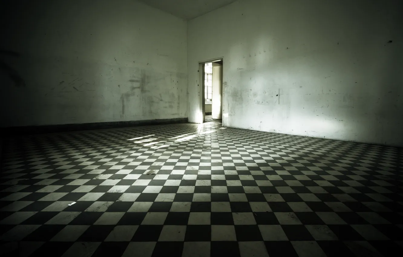 Photo wallpaper room, the door, floor