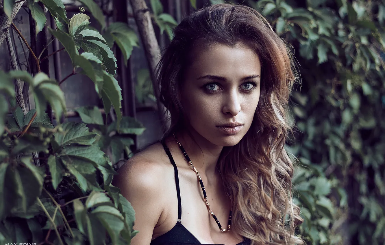 Photo wallpaper portrait, look, nature, face, hair, girl, Max Solve