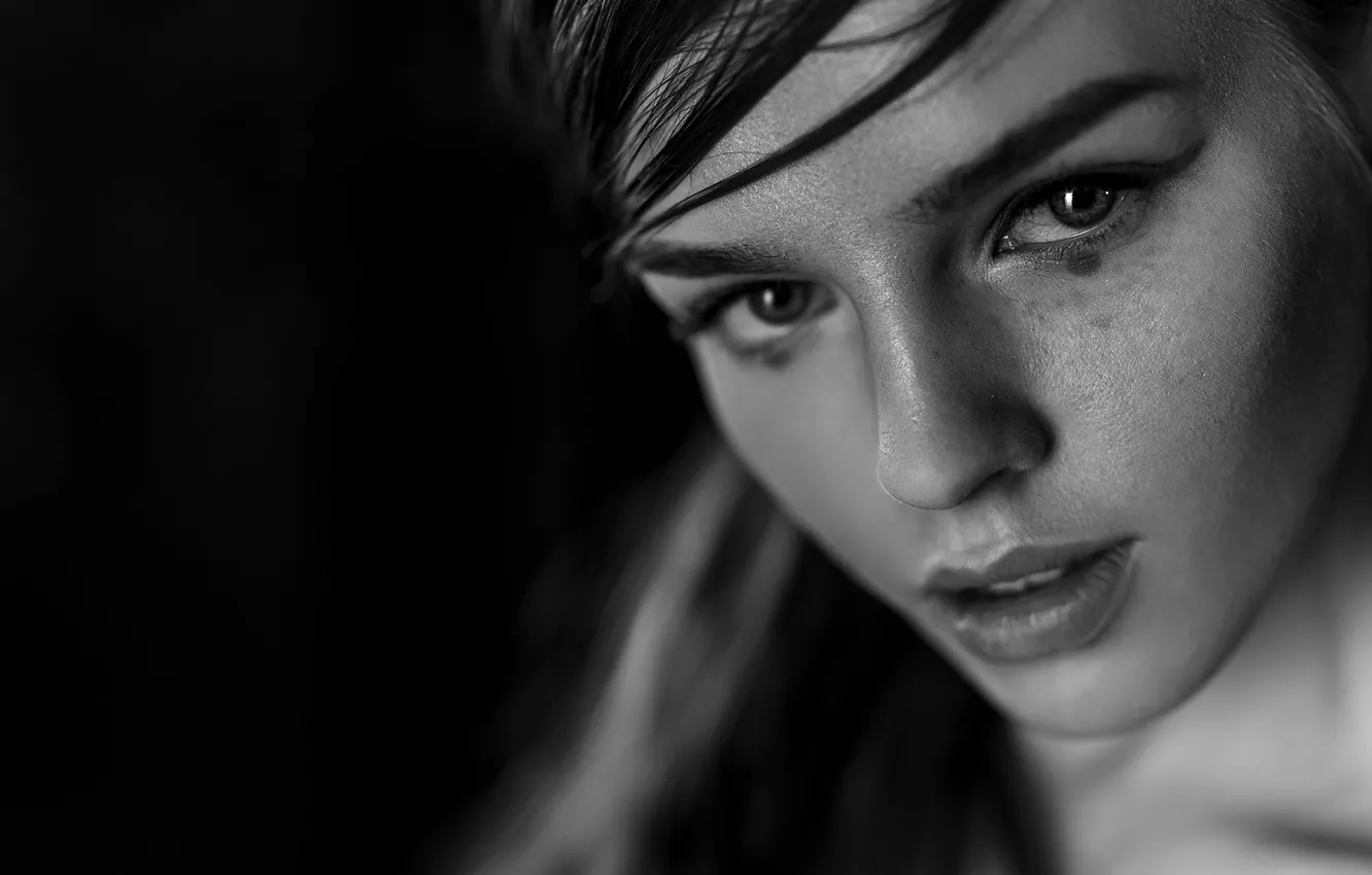 Photo wallpaper portrait, monochrome, Pavel Ermakov