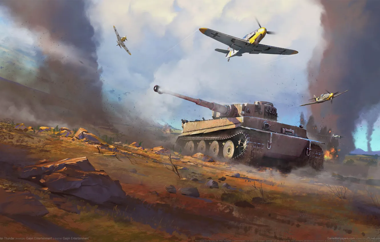 Photo wallpaper tanks, aircraft, game wallpapers, The second World war, WW2, War Thunder
