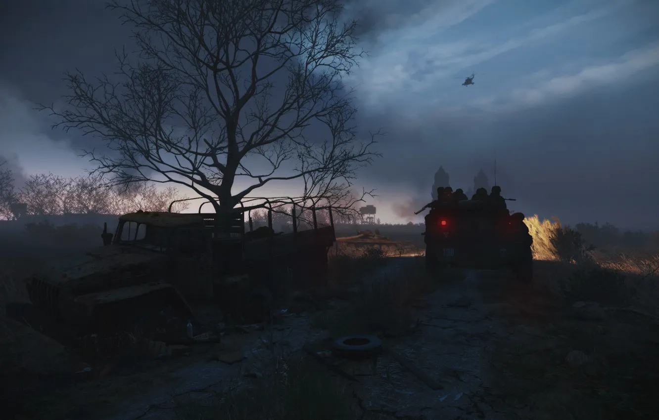 Photo wallpaper the game, Mi-8, ARMA, T-72, BTR, ArmA III, ARMA 3, Denis Fomenko