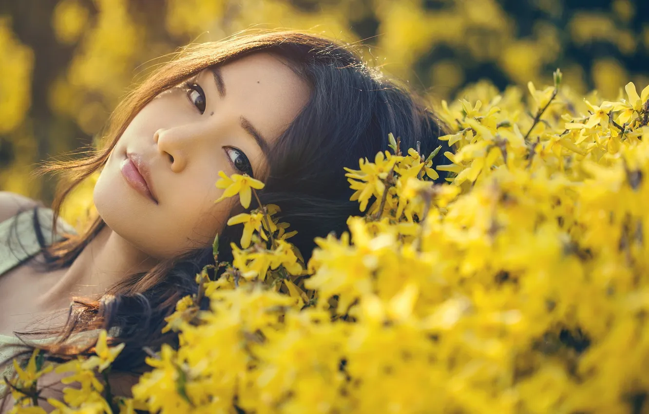 Photo wallpaper girl, Asian, Dianette