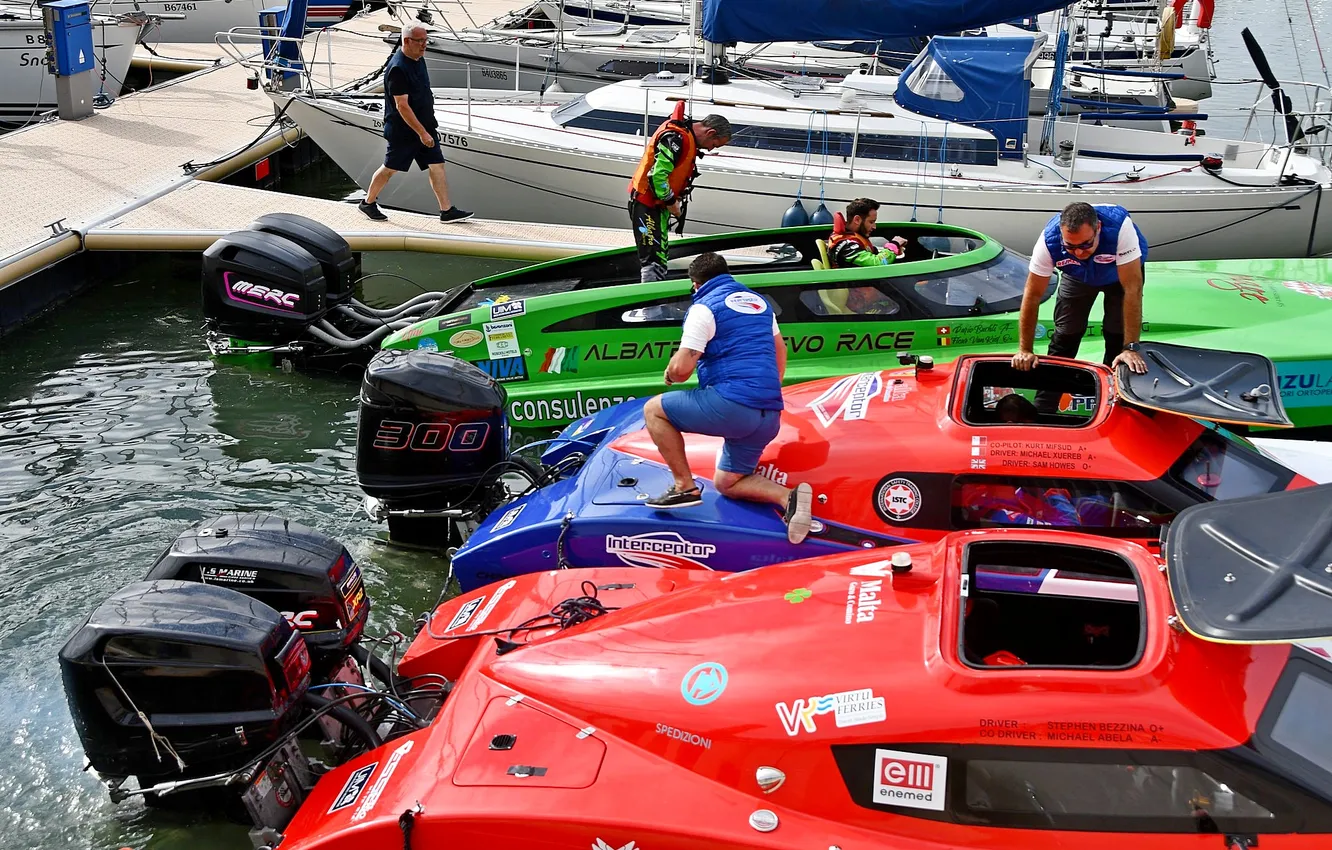 Photo wallpaper race, boat, speed