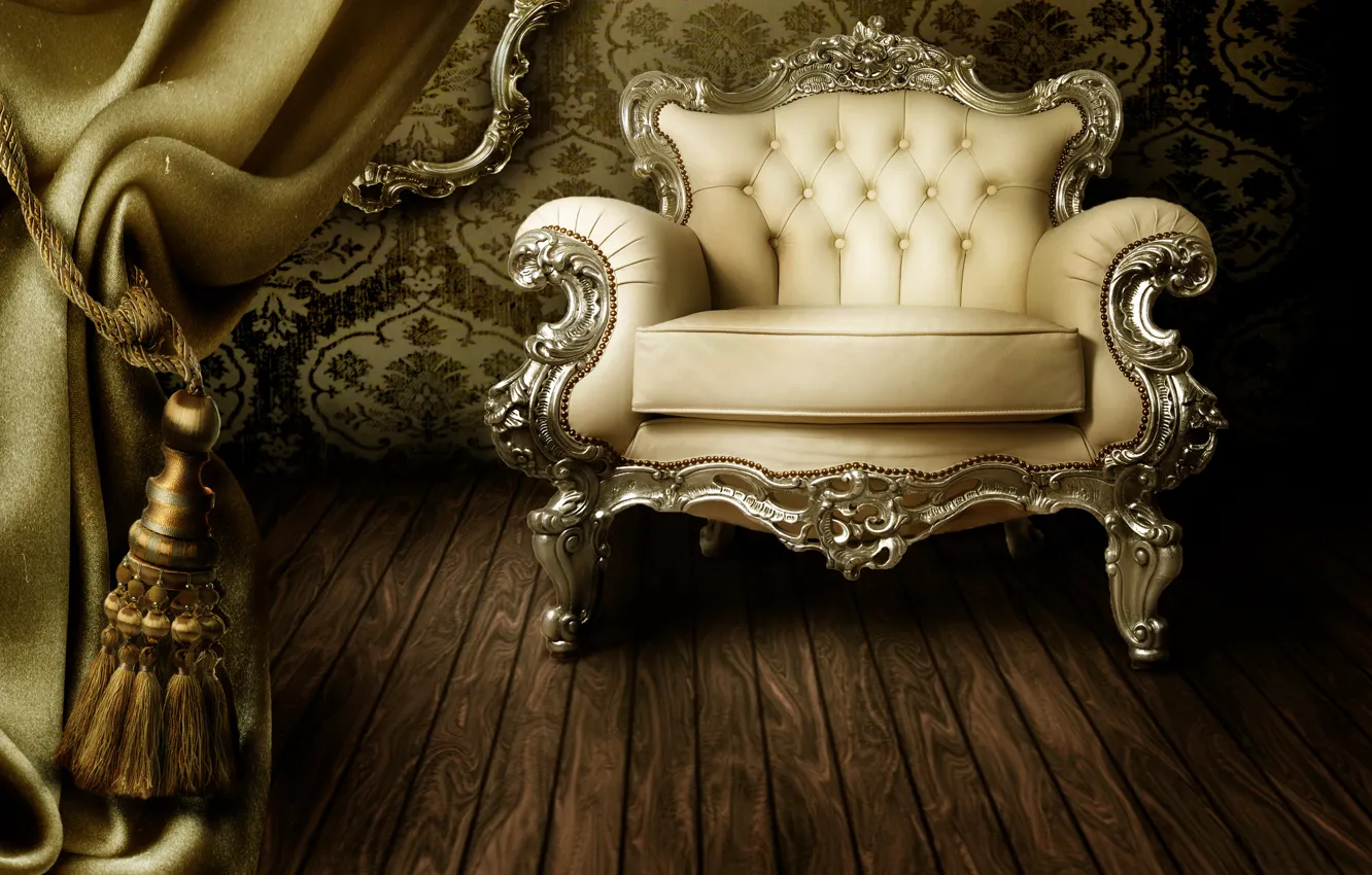 Photo wallpaper style, chair, Retro, gardina