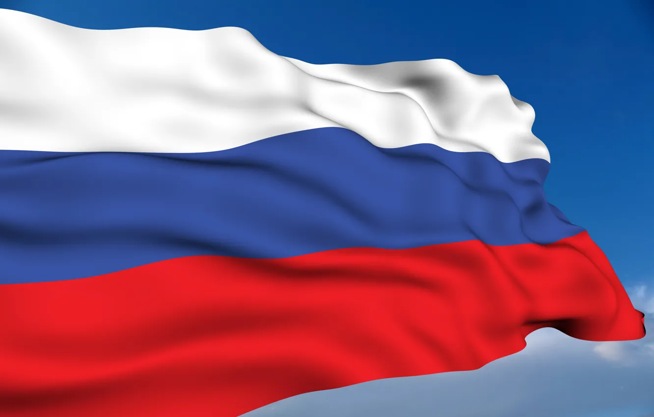 Photo wallpaper flag, Russia, Patriotic Wallpaper