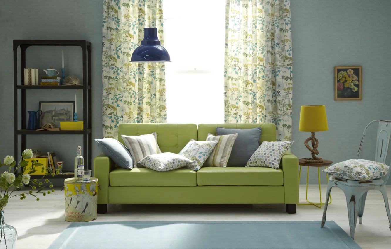 Photo wallpaper style, room, interior, living room