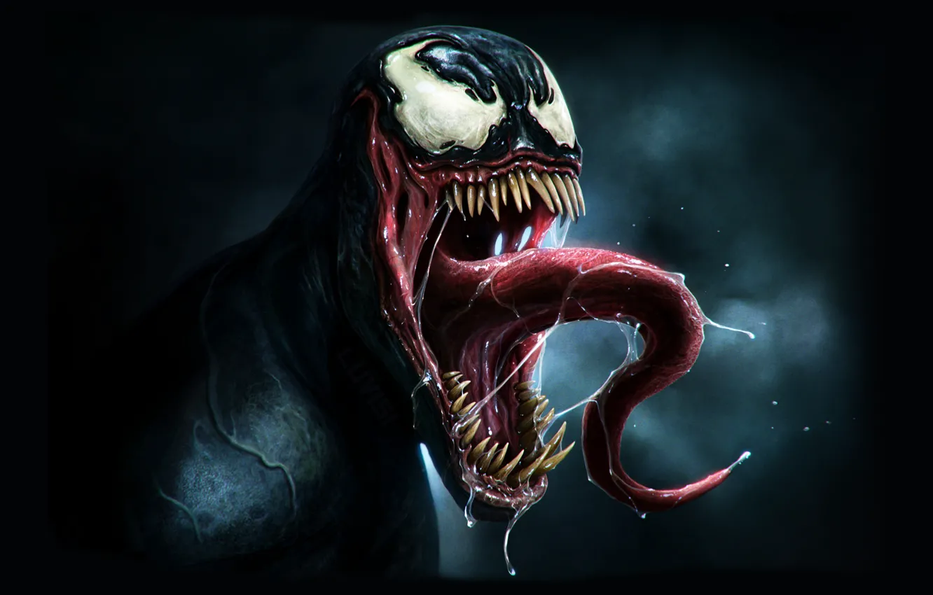 Photo wallpaper language, eyes, fear, power, teeth, Venom, Venom, DanLuVisiArt