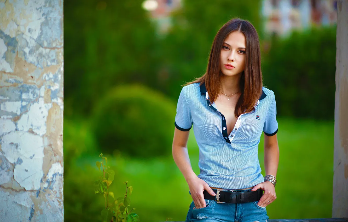 Photo wallpaper green, dress, photography, model, women, portrait