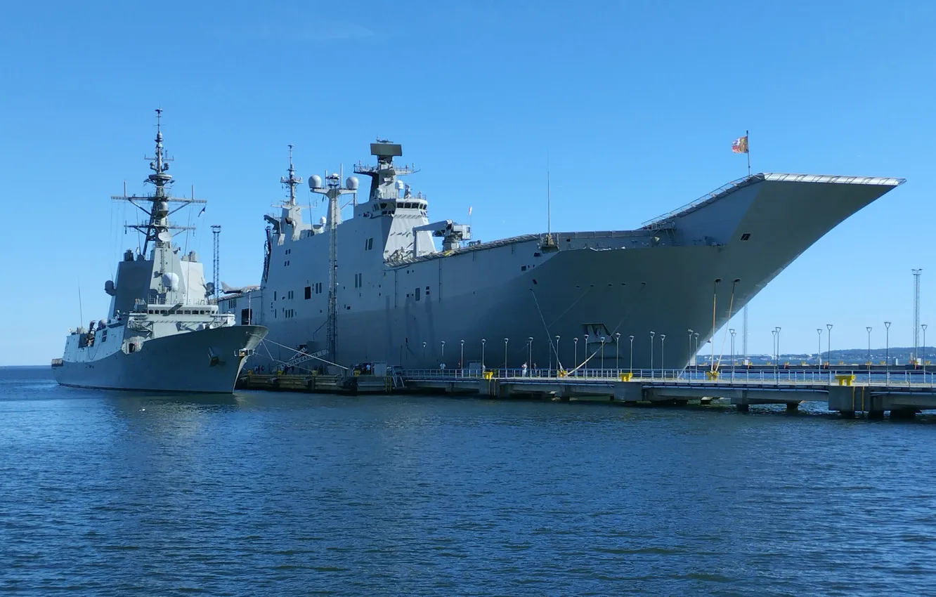 Photo wallpaper destroyer, UDC, Spanish Navy, Juan Carlos, Blas de Lezo