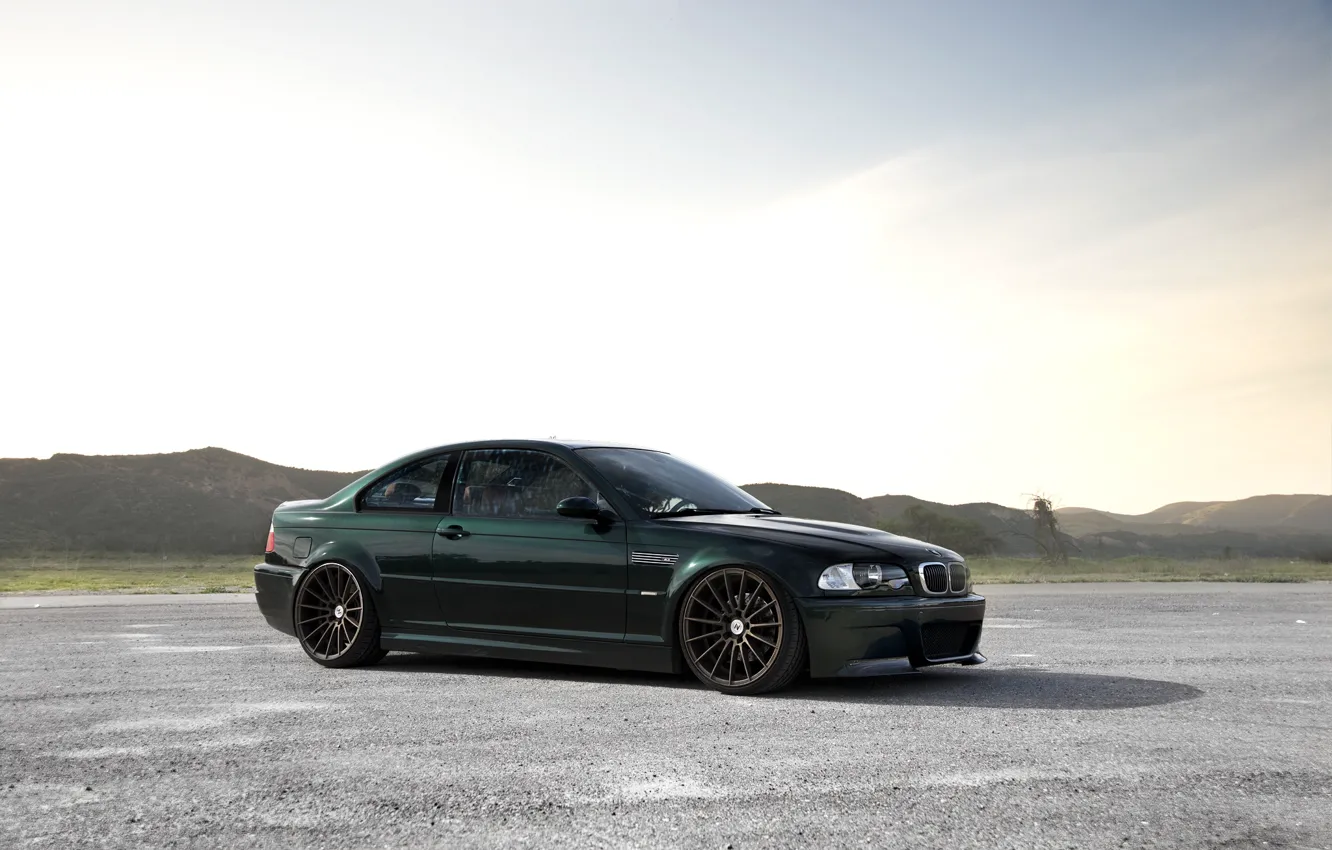 Wallpaper BMW, E46, Wheels, Bronze, M3, Dark green images for desktop ...