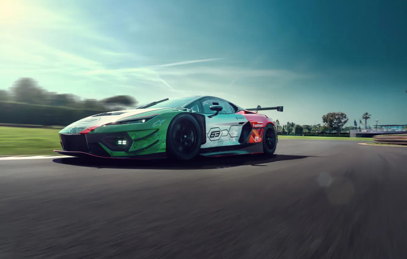 Photo wallpaper Lamborghini, supercar, Supercar, 2025, Racing Supercar, GT3 class, Lamborghini Temerario GT3, Temerario GT3