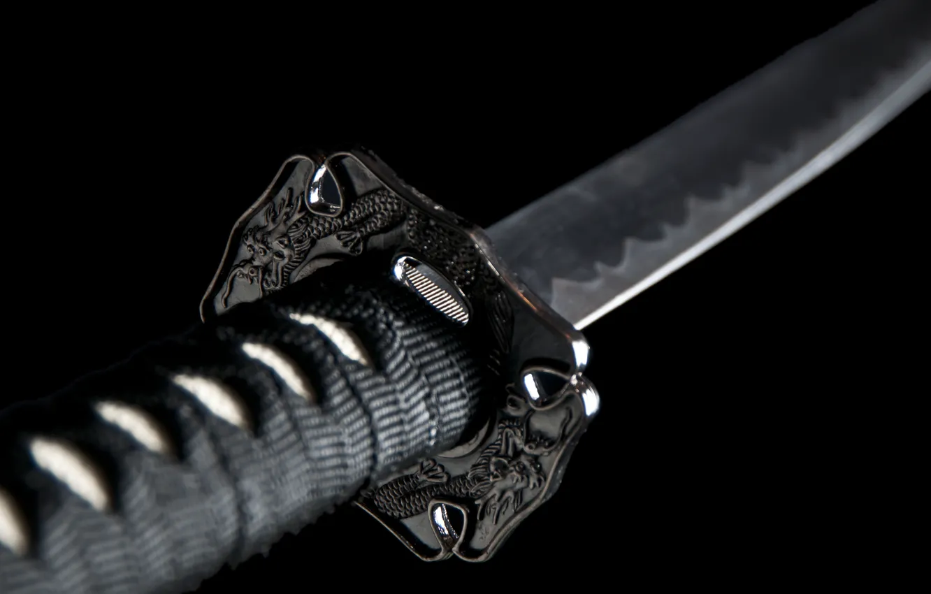 Photo wallpaper sword, katana, Japan, katana, arm, Tsuba