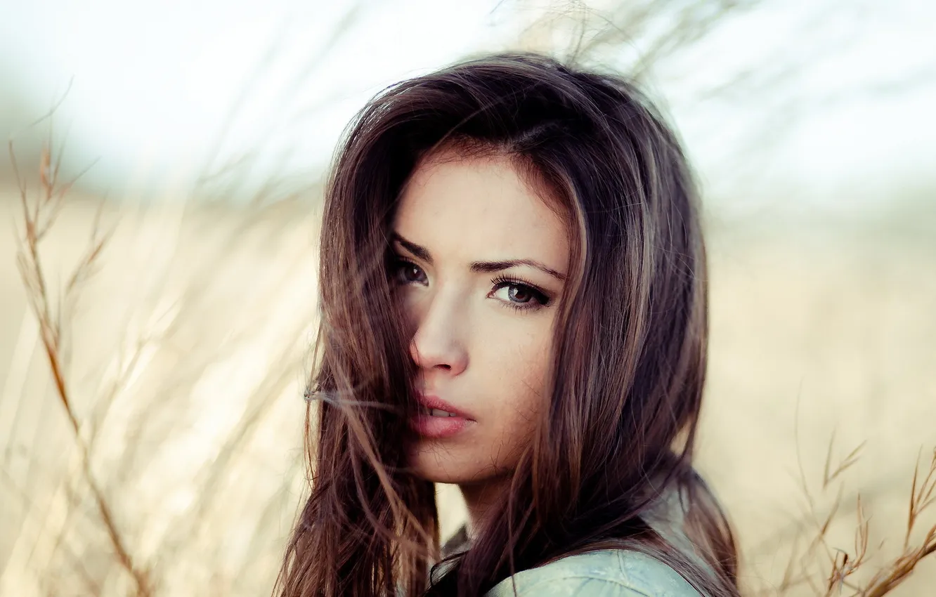 Photo wallpaper look, girl, portrait