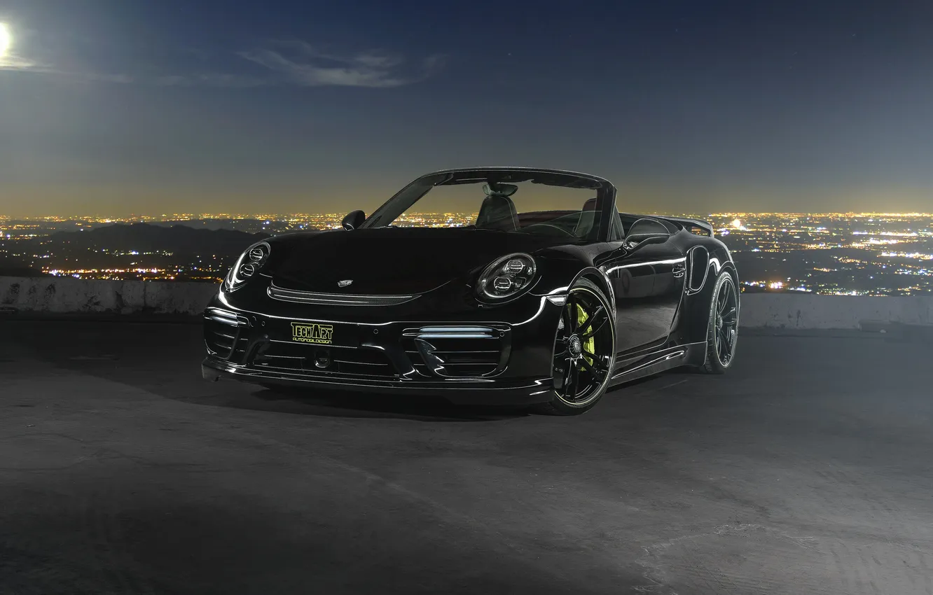 Photo wallpaper 911, Porsche, convertible, Porsche, Turbo, Cabriolet, turbo, TechArt
