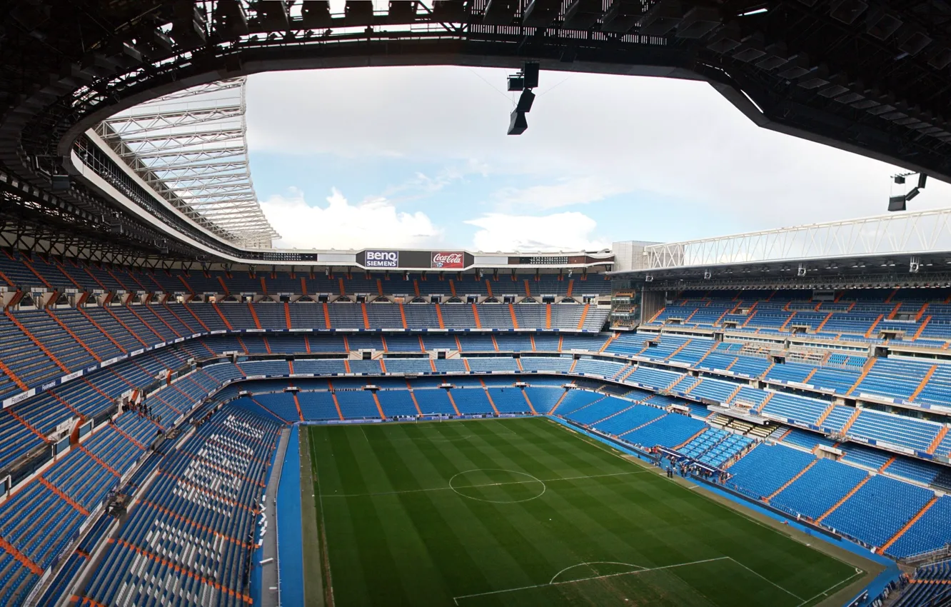 Photo wallpaper stadium, football, Real Madrid, Santiago Bernabeu, stadion