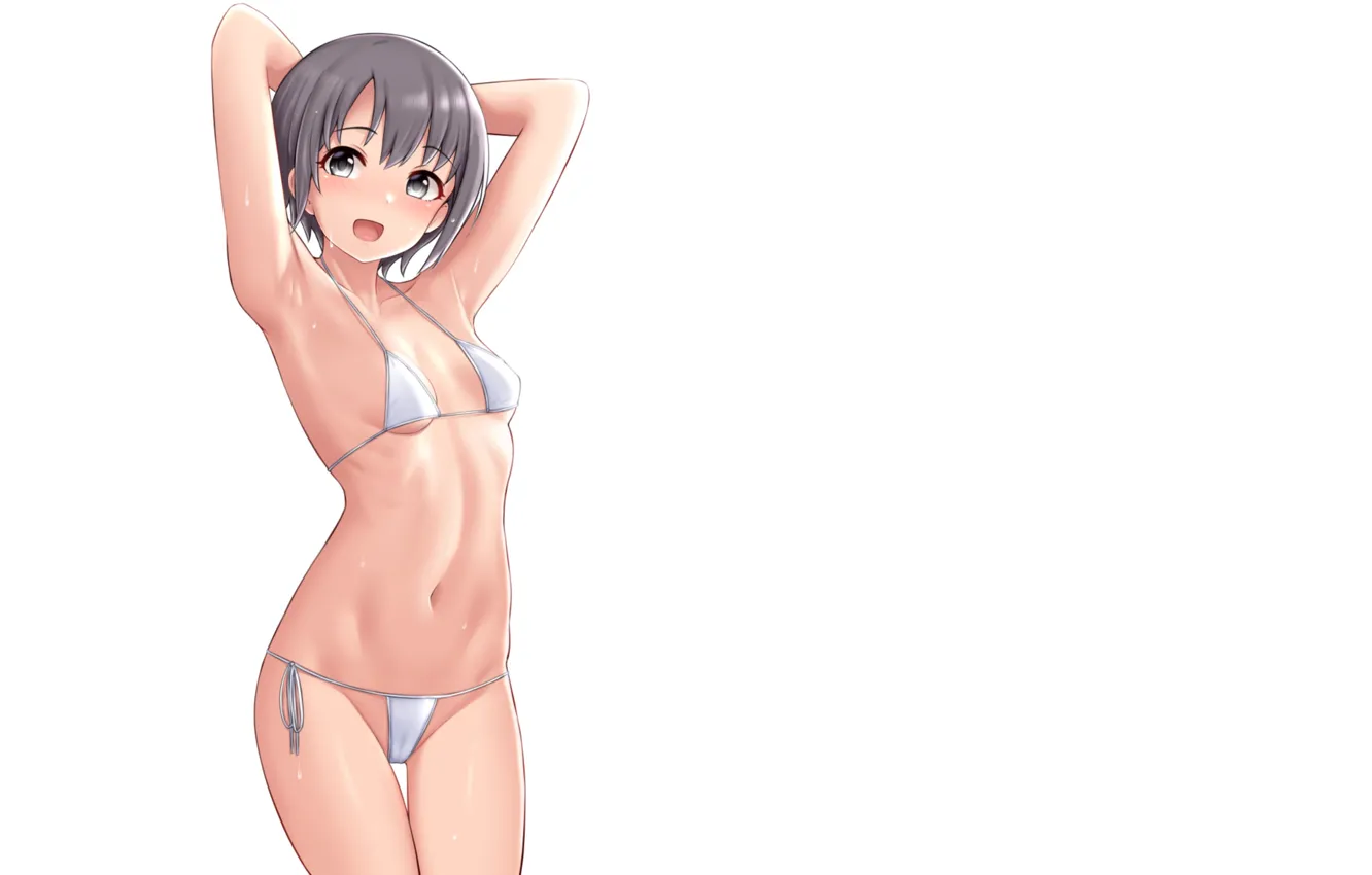 Photo wallpaper kawaii, girl, sexy, anime, short hair, babe, cute, bikini