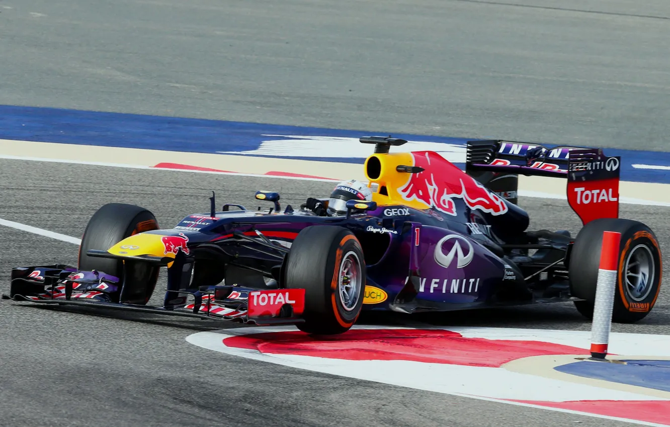 Photo wallpaper Racer, Formula 1, Red Bull, Sebastian Vettel, Champion, RB9