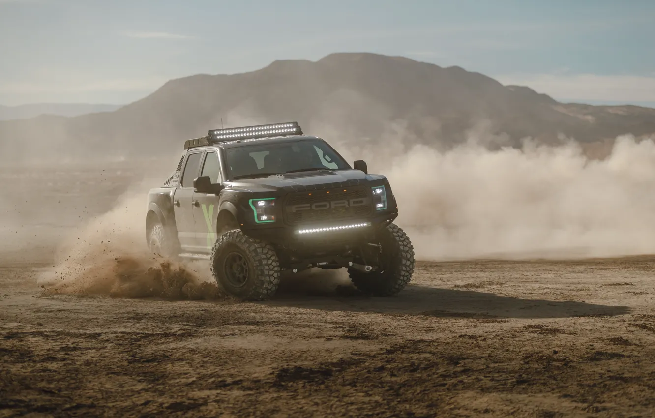 Photo wallpaper Ford, dust, Raptor, F-150, 2017, Xbox One X Edition