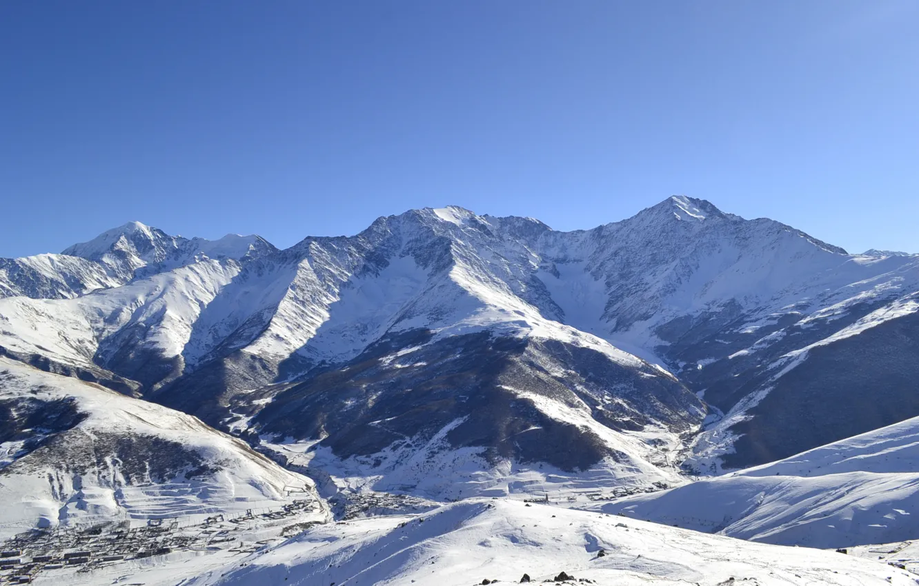 Photo wallpaper The sky, Mountains, Russia, Sky, Russia, The Caucasus, Fiagdon, the Caucasus