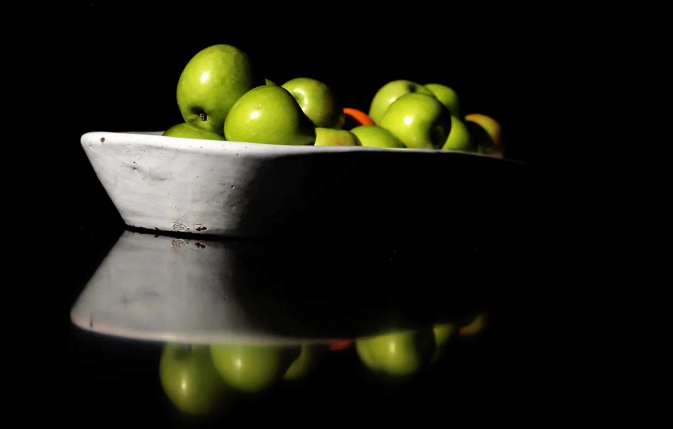 Photo wallpaper apples, fruit, bowl, fruit