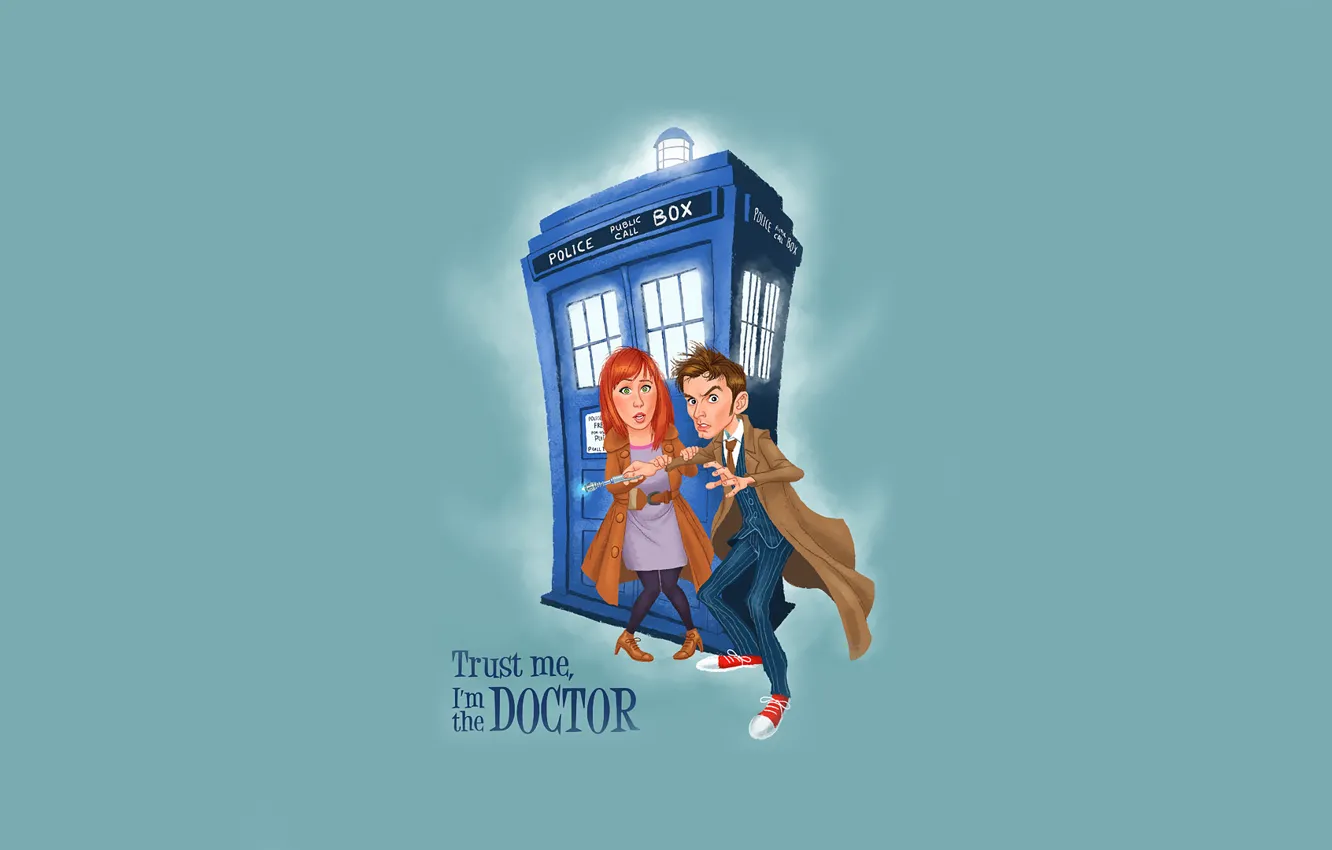 Photo wallpaper look, background, figure, sneakers, art, costume, coat, Doctor Who