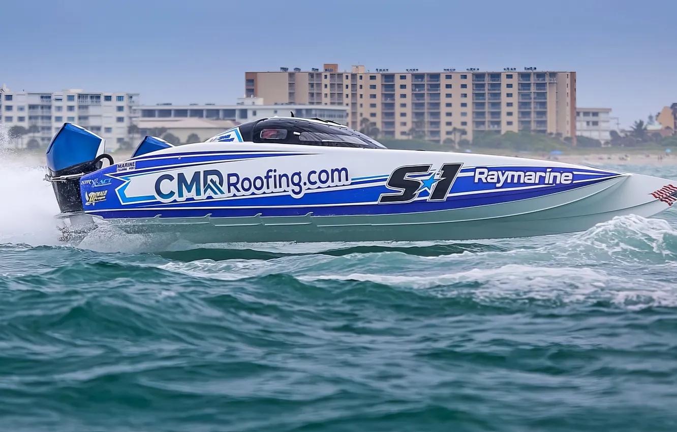 Photo wallpaper race, boat, speed