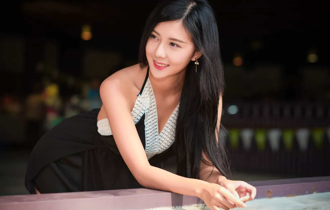 Photo wallpaper girl, face, smile