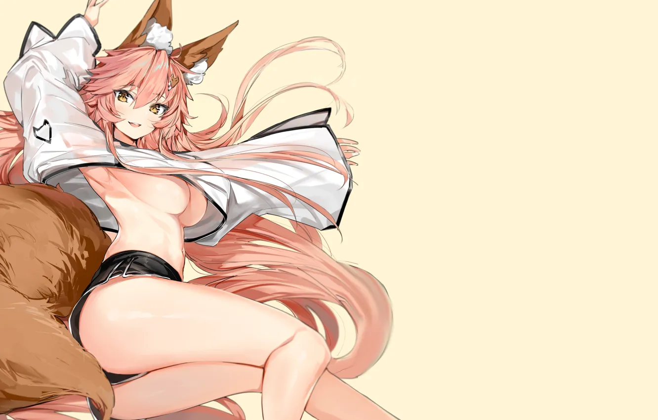 Photo wallpaper kawaii, girl, hot, sexy, fox, boobs, anime, tail