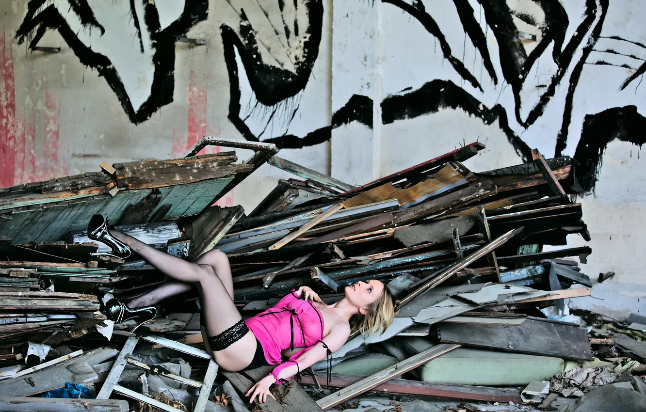 Photo wallpaper girl, background, Board