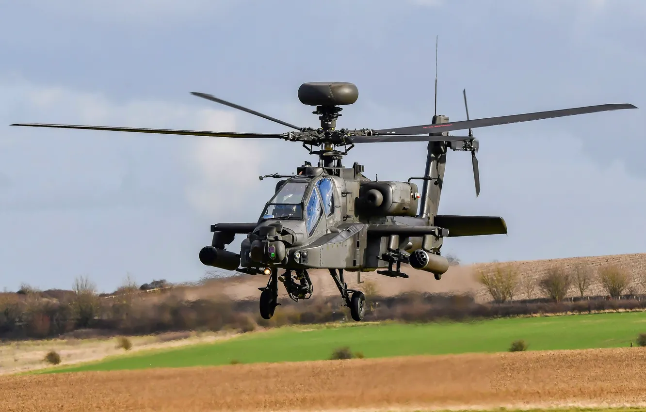 Photo wallpaper Apache, AH-64, McDonnell Douglas, Attack helicopter