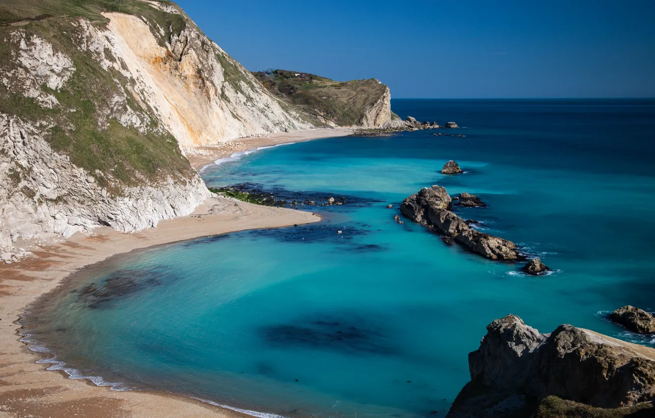 Photo wallpaper sea, the sky, nature, rocks, shore