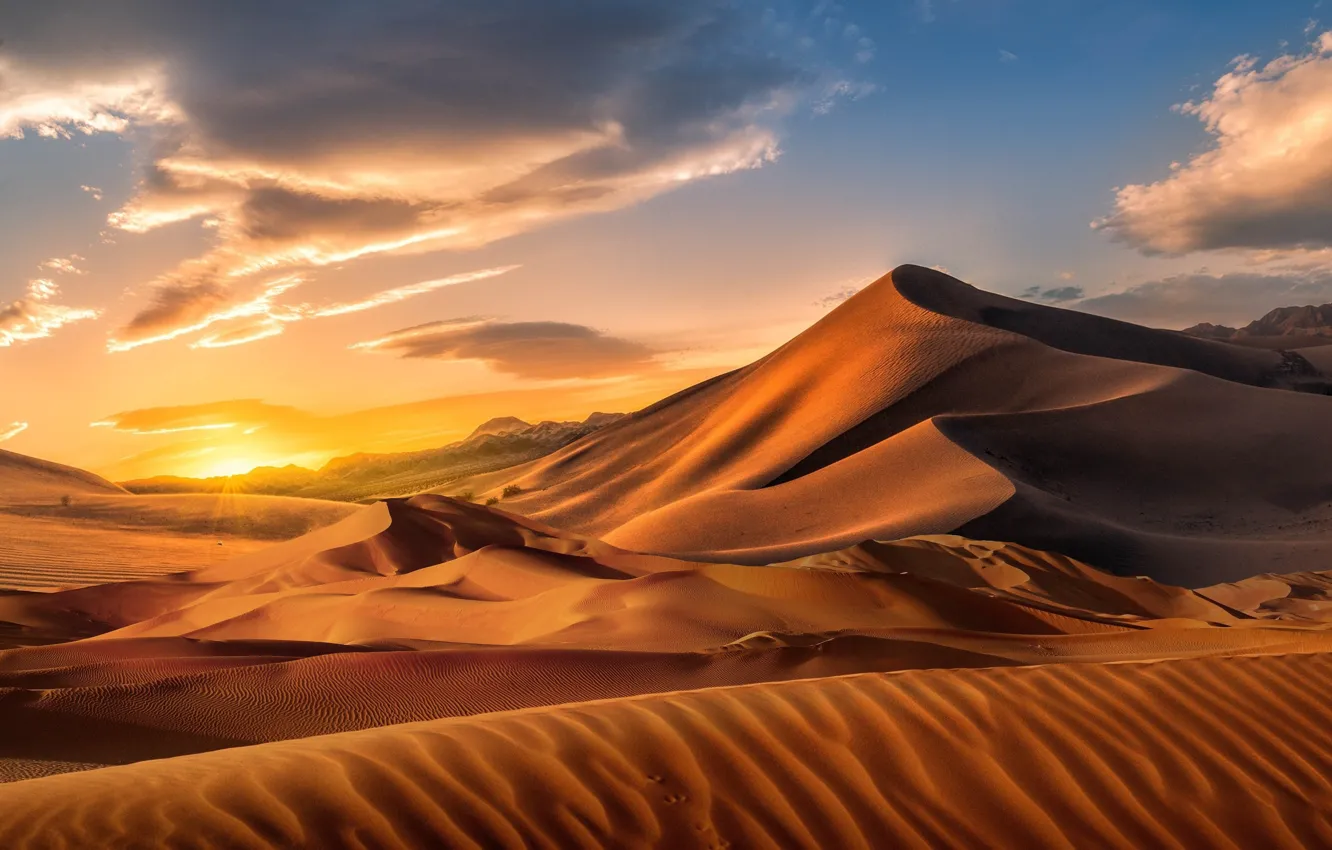 Photo wallpaper sand, the dunes, hills, desert, dunes