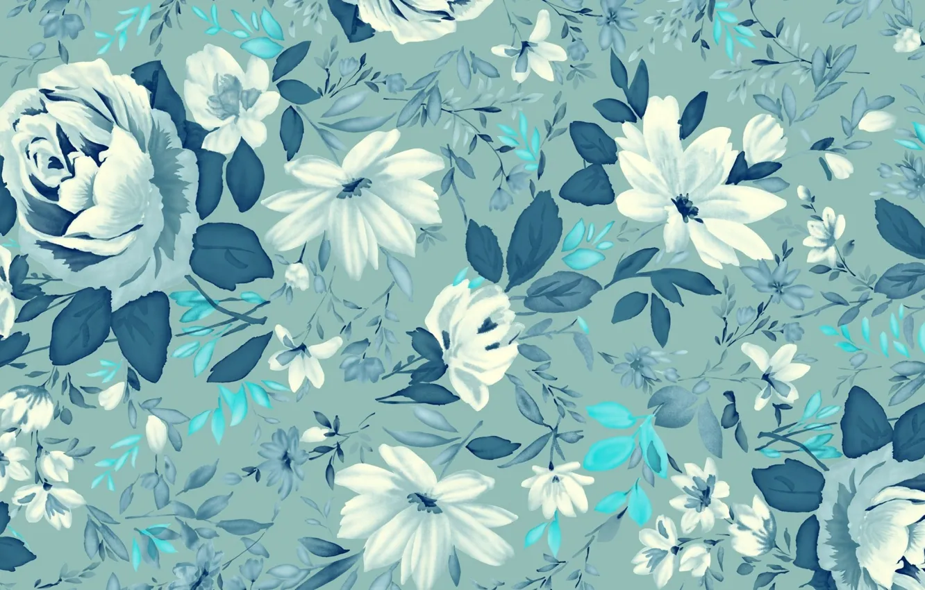 Photo wallpaper flowers, background, texture, flowers