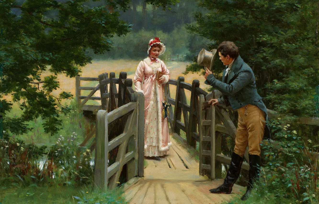 Photo wallpaper girl, love, picture, garden, girl, love, garden, picture