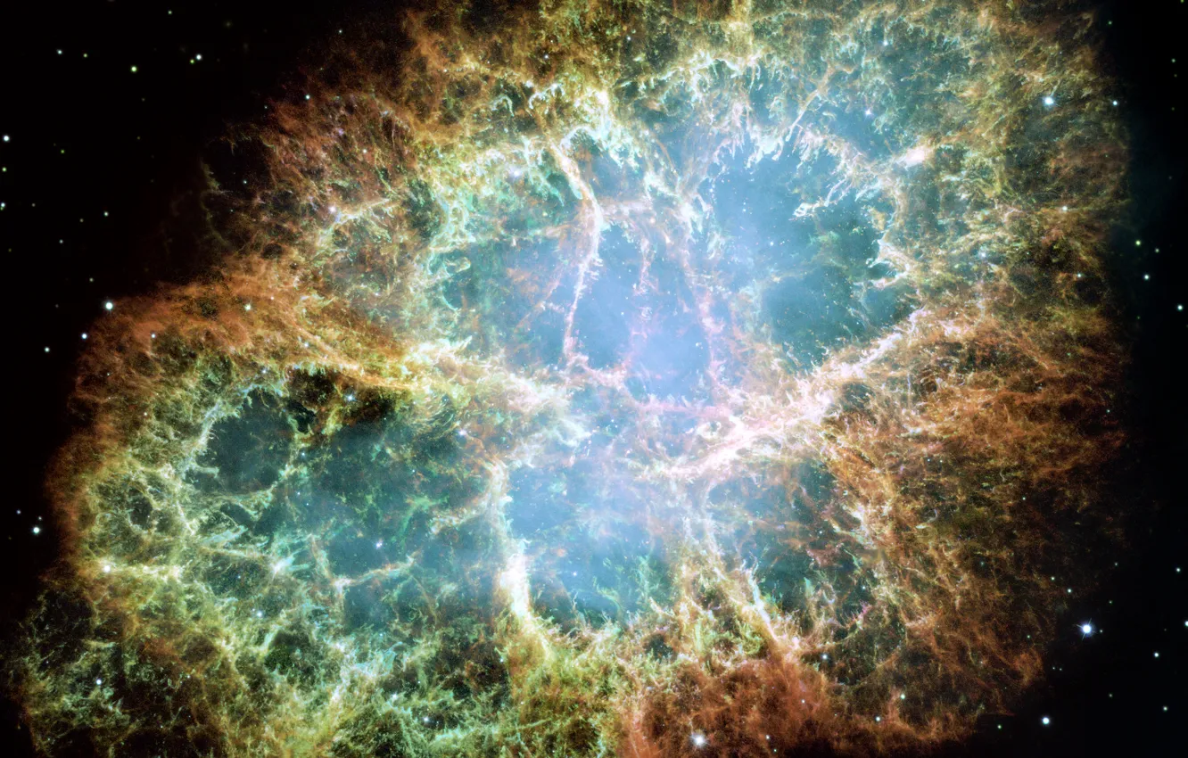 Photo wallpaper space, nebula, crab, NASA, Space, Hubble, Galaxy, supernova