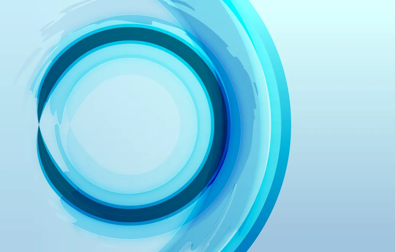 Photo wallpaper abstraction, round, blue background
