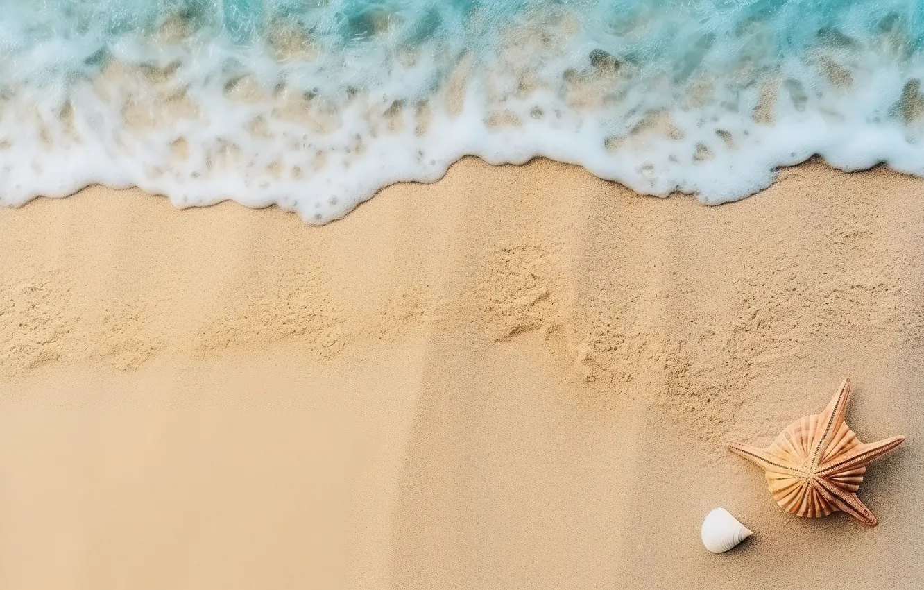 Photo wallpaper sand, sea, beach, summer, summer, beach, sea, sand