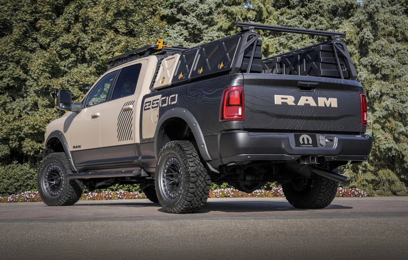 Photo wallpaper Dodge, SEMA, Power Wagon, Rear, RAM, RAM 2500, SEMA 2024, RAM 2500 Power Wagon