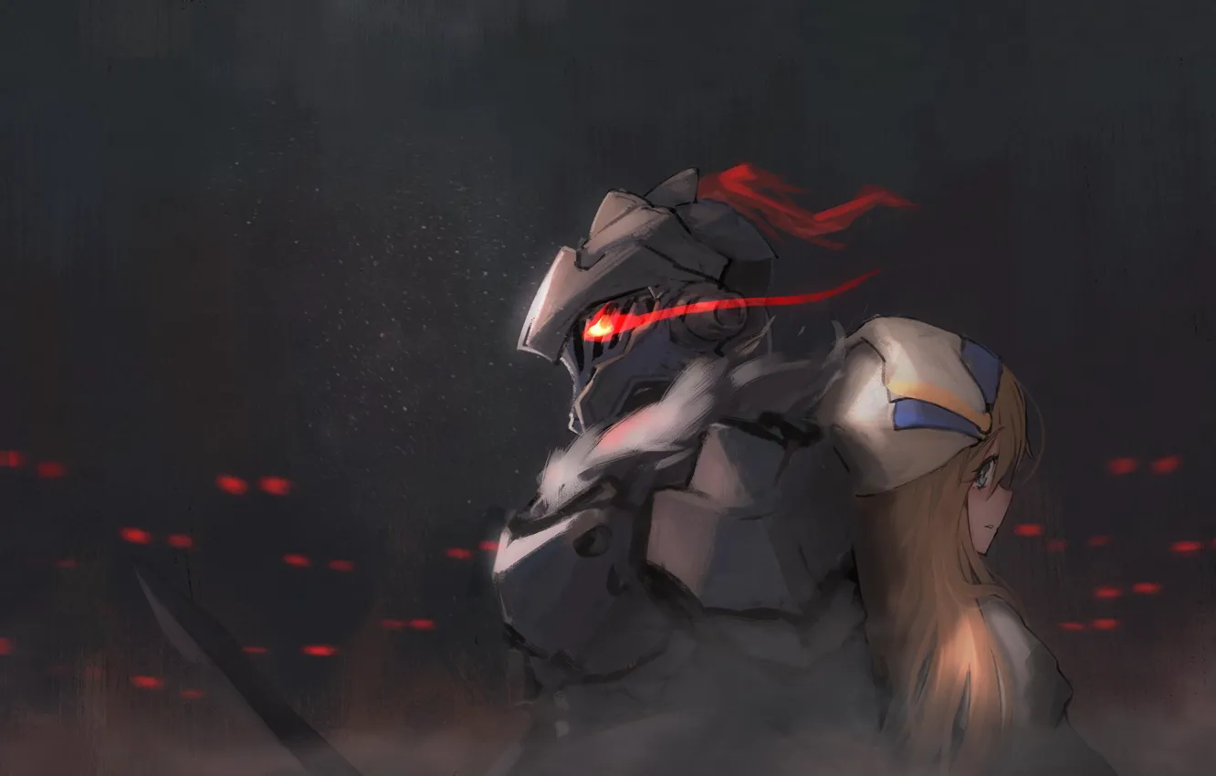 Photo wallpaper girl, helmet, knight, Goblin Slayer